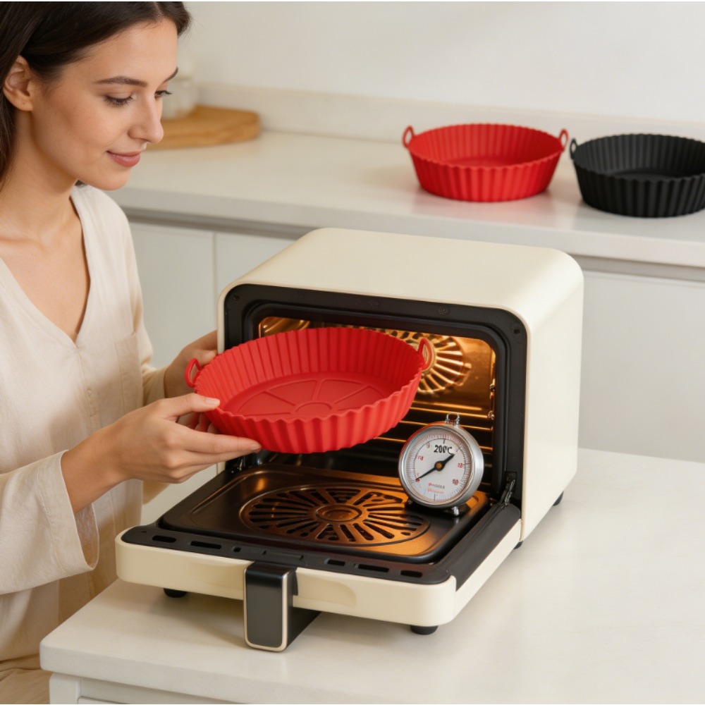 Silicone Baking Mat - Reusable Silicone Air Fryer Liner with