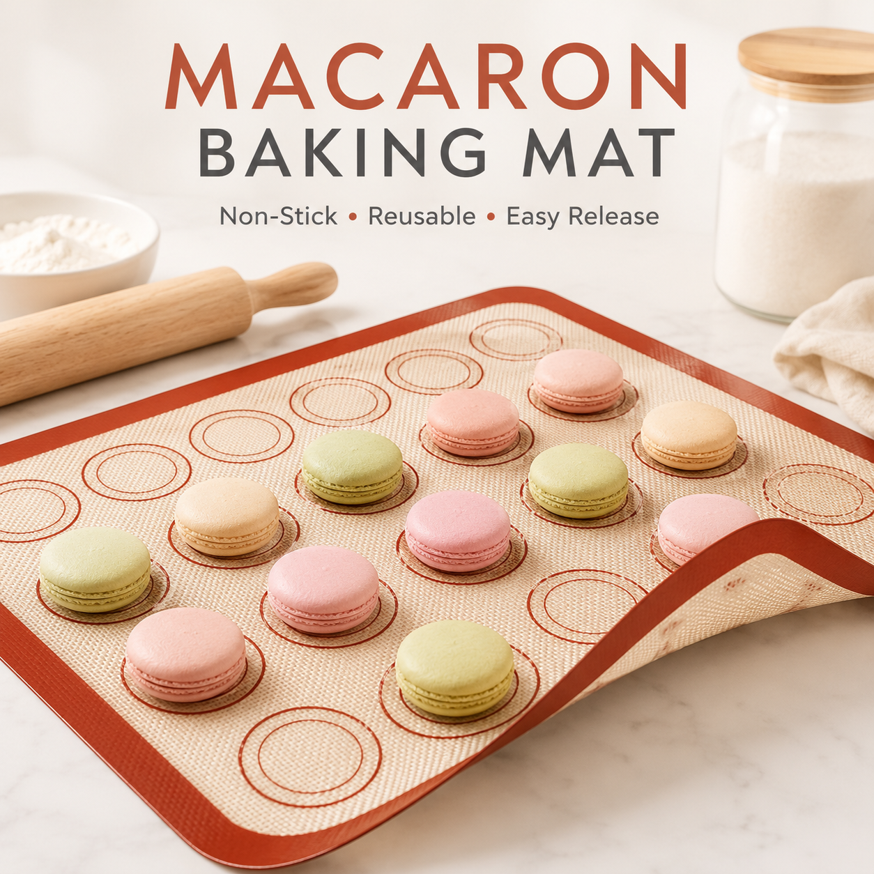 Silicone Baking Mat - 42x30cm Silicone Baking Mat Non Stick