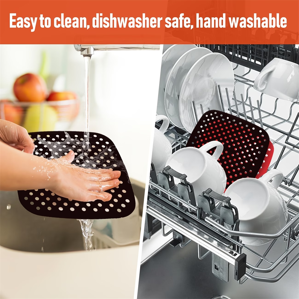 Reusable Air Fryer Pad, Silico - Silicone Baking Mat reseña y precio