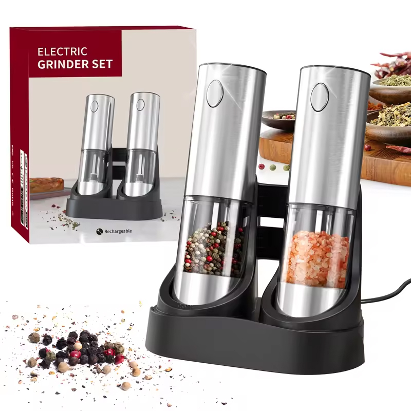 1/2PCS Electric Salt And Peppe - Kitchen Gadgets Electric reseña y precio