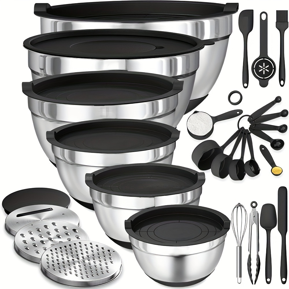 17pcs, Stainless Steel Mixing  - Kitchen Gadgets Set reseña y precio