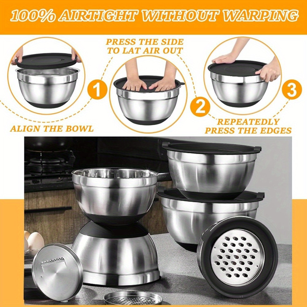 17pcs, Stainless Steel Mixing  - Kitchen Gadgets Set reseña y precio