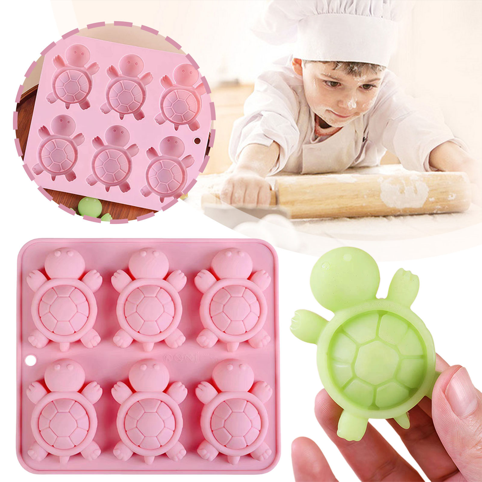 Turtles Ice Tray 3D Tortoises  - Kitchen Gadgets Baking reseña y precio
