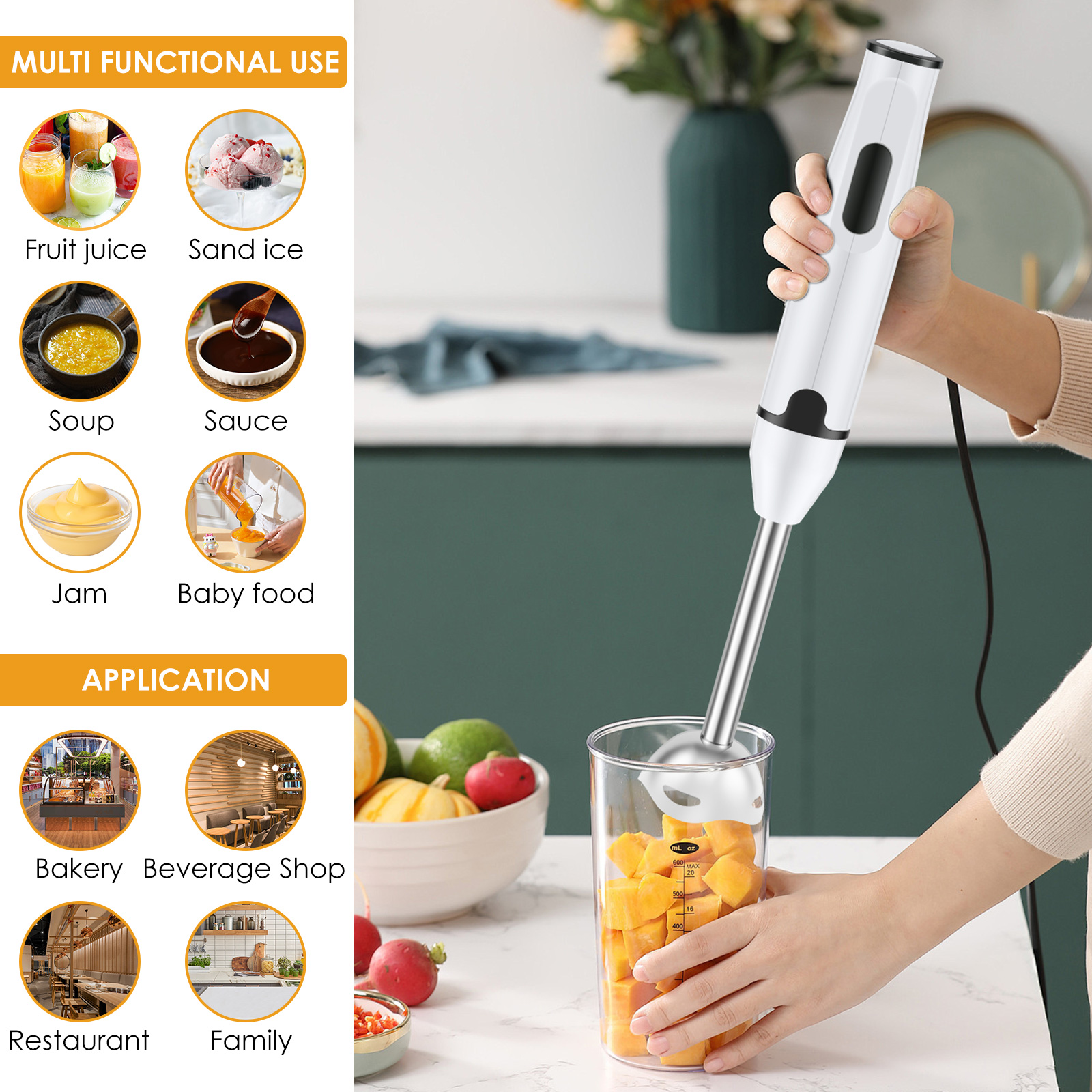 Immersion Blender Stainless St - Kitchen Gadgets Electric reseña y precio