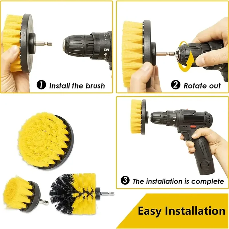 3 pcs/set drill brush set powe - Kitchen Gadgets Set reseña y precio