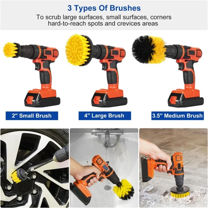 3 pcs/set drill brush set powe - Kitchen Gadgets Set reseña y precio