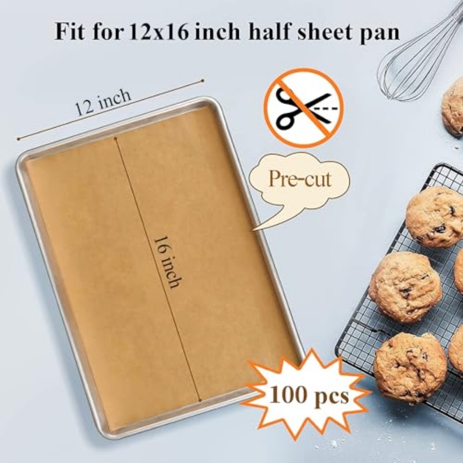 100PCS Unbleached Parchment Pa - Kitchen Gadgets Baking reseña y precio