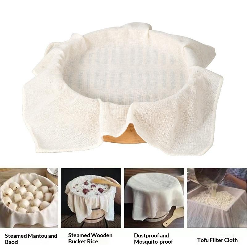 3Pcs Round Pure Cotton Steamer - Silicone Baking Mat reseña y precio