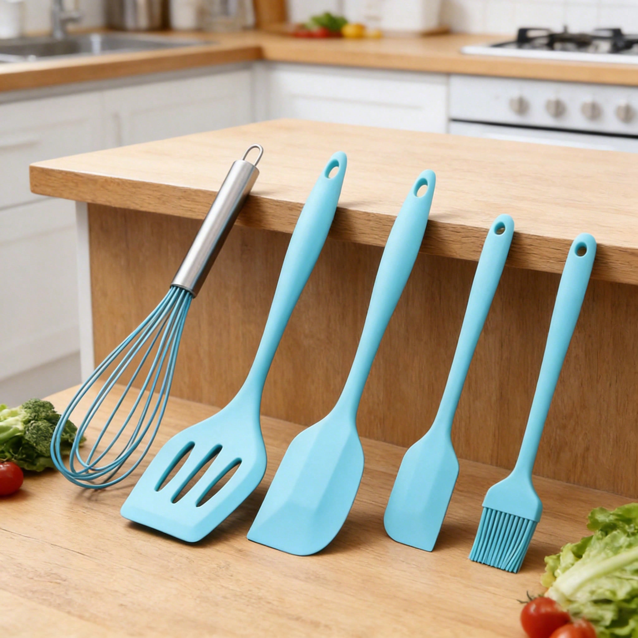 Silicone Cooking Utensils Set, - Kitchen Gadgets Baking reseña y precio