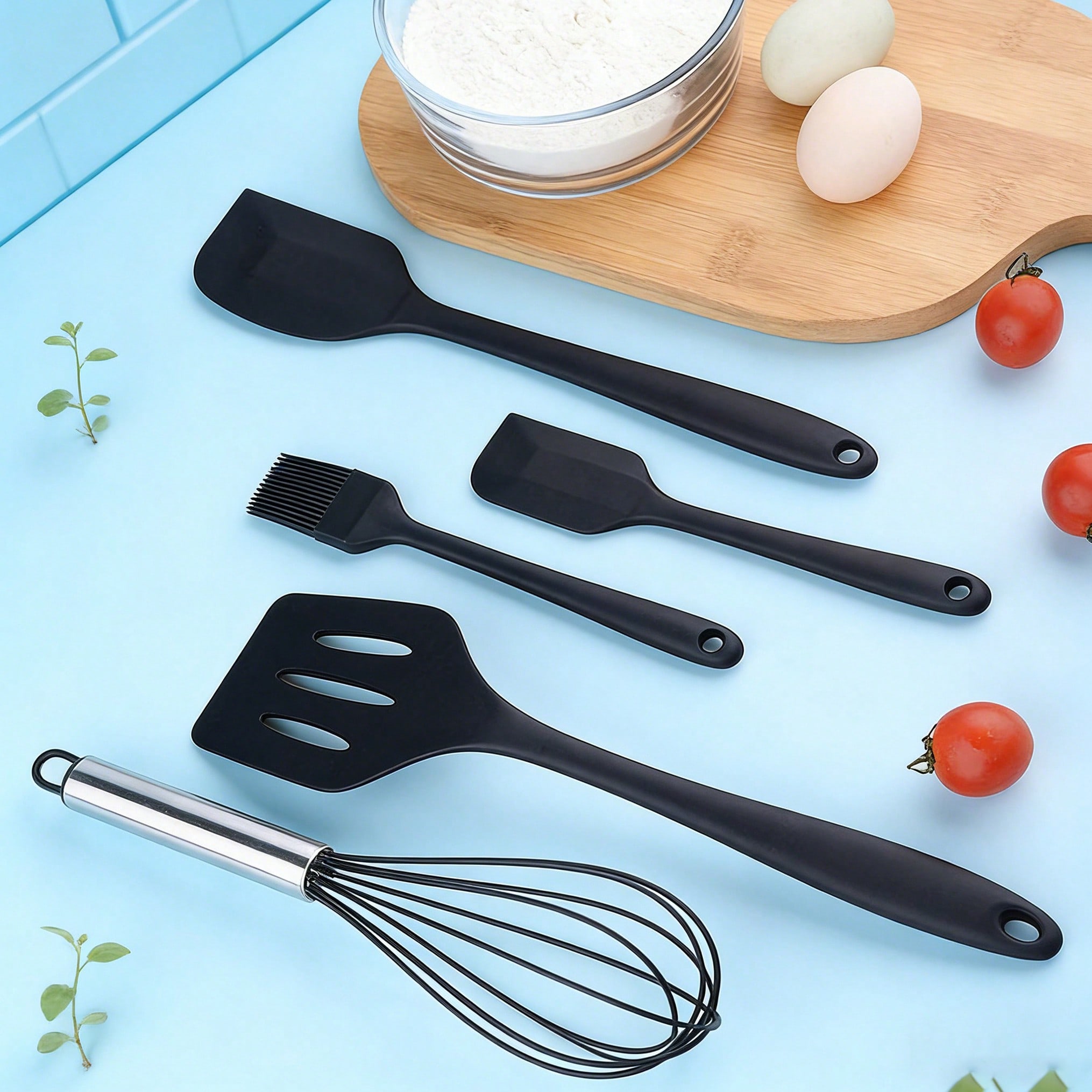Silicone Cooking Utensils Set, - Kitchen Gadgets Baking reseña y precio