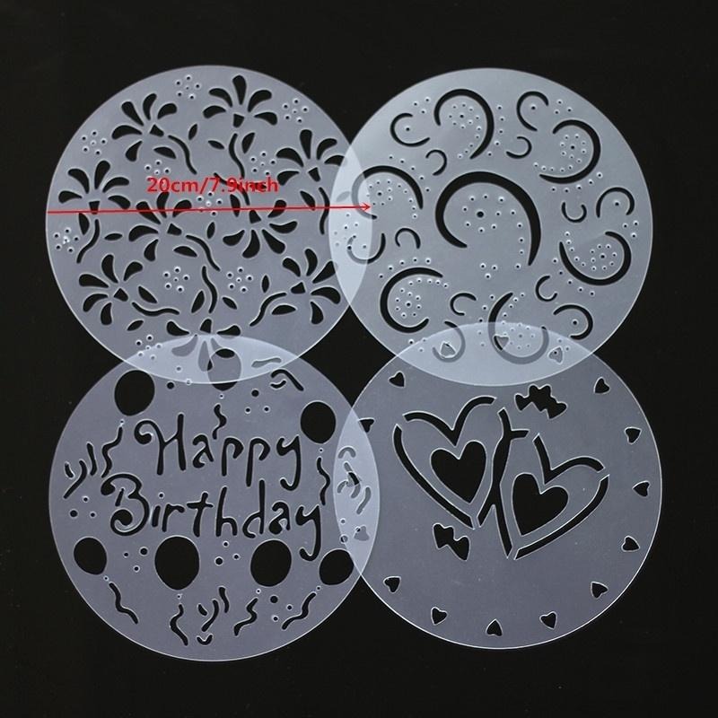 4Pieces/lot Cake Stencils Latt - Kitchen Gadgets Baking reseña y precio