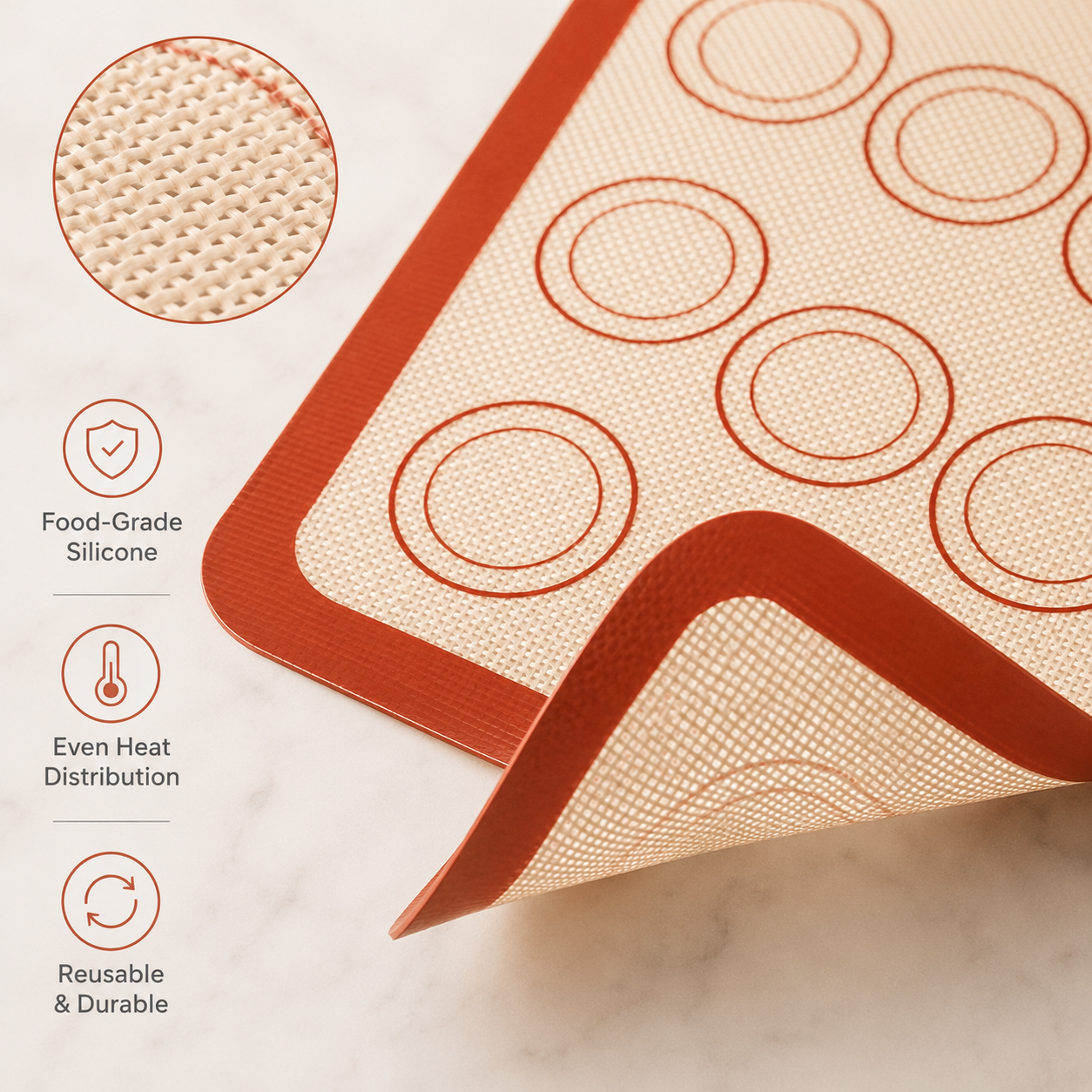 Non Stick Silicone Baking Mat  - Silicone Baking Mat reseña y precio
