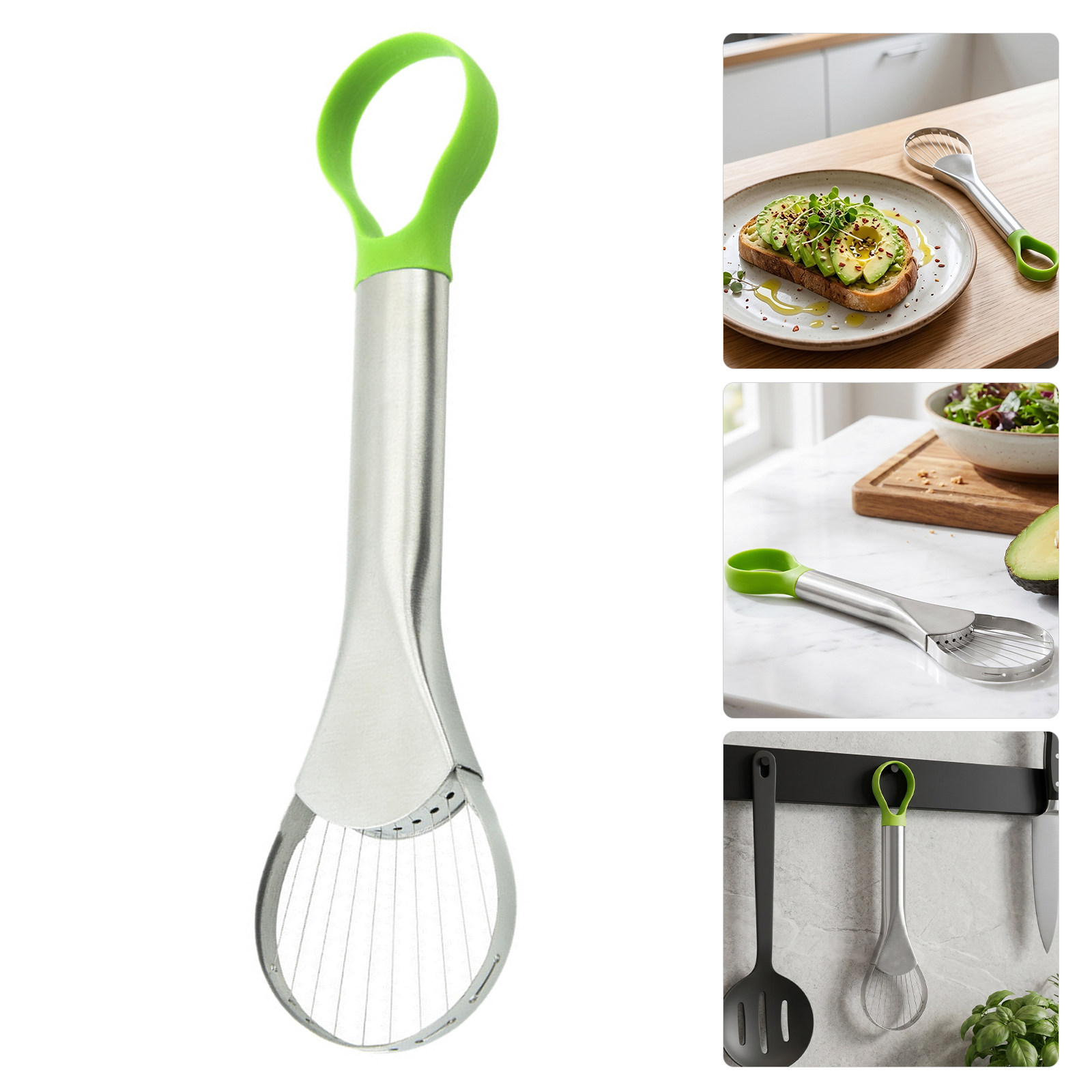 Stainless Steel Avocado Slicer - Cherry Pitter Tool reseña y precio
