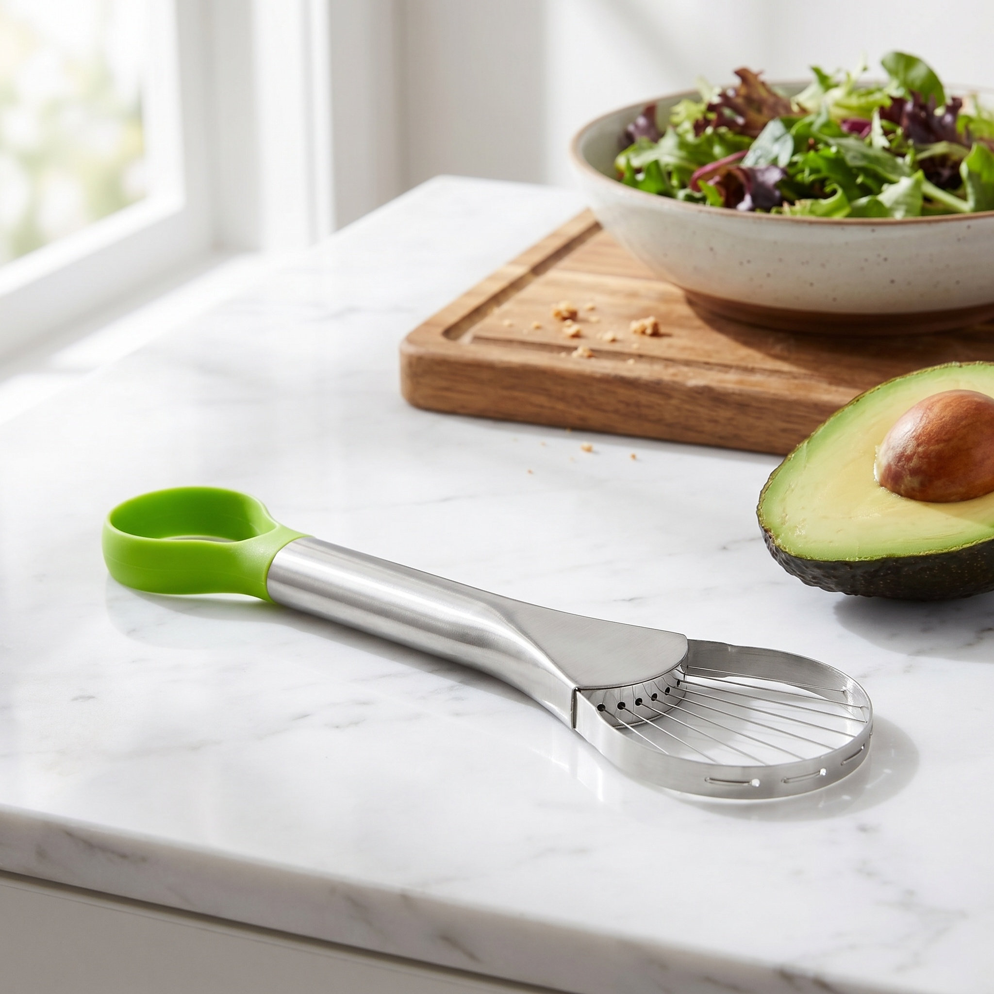 Stainless Steel Avocado Slicer - Cherry Pitter Tool reseña y precio