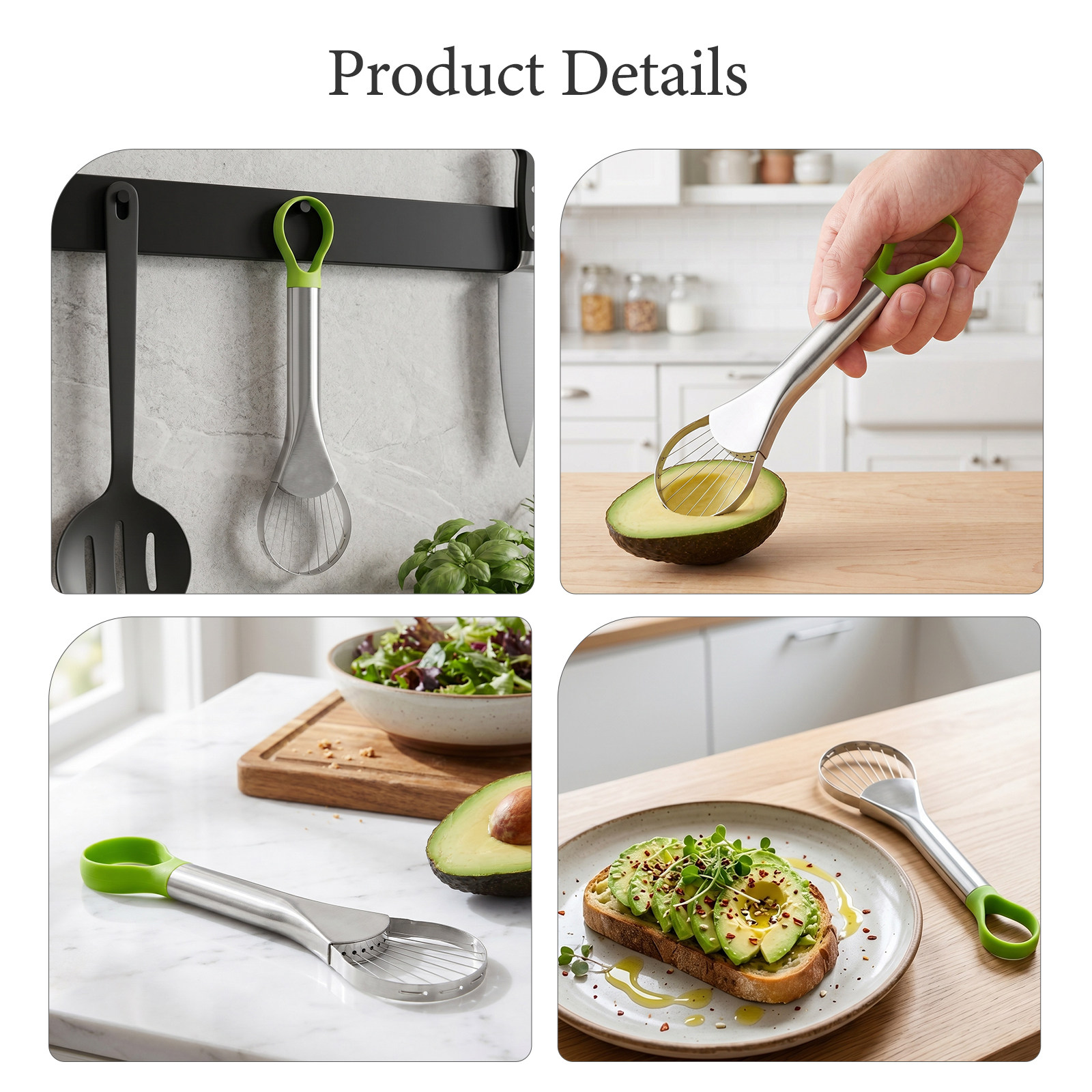 Stainless Steel Avocado Slicer - Cherry Pitter Tool reseña y precio