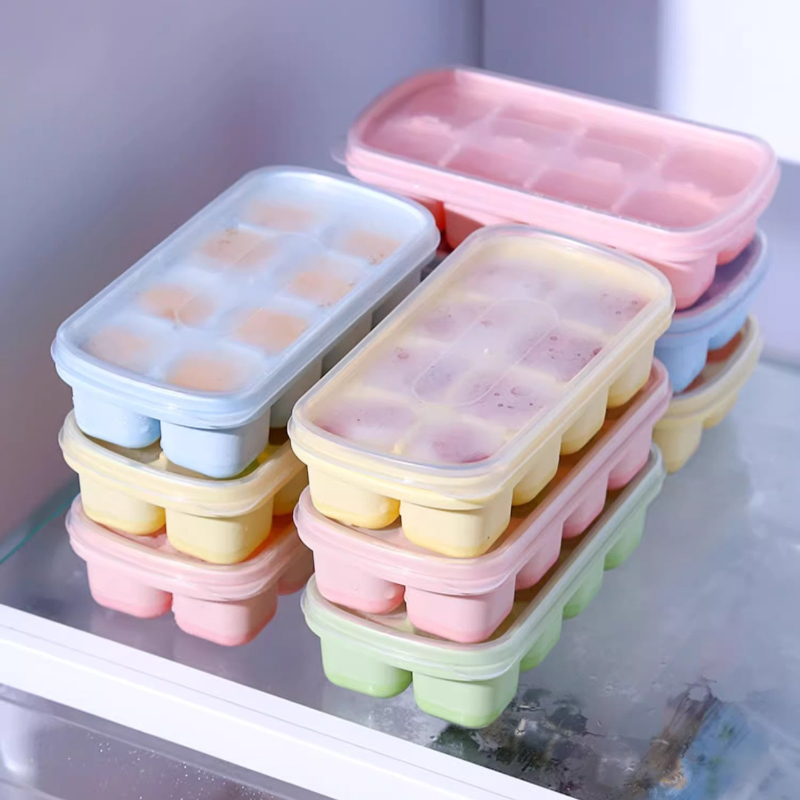 8-Grid Ice Cube Trays Silicone - Kitchen Gadgets Baking reseña y precio
