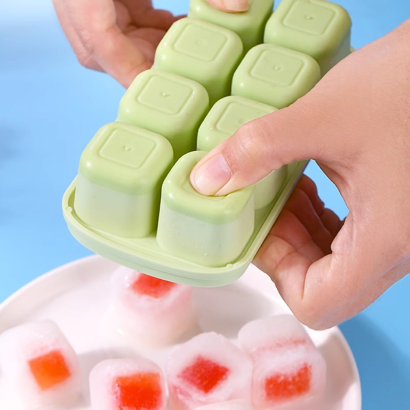 8-Grid Ice Cube Trays Silicone - Kitchen Gadgets Baking reseña y precio
