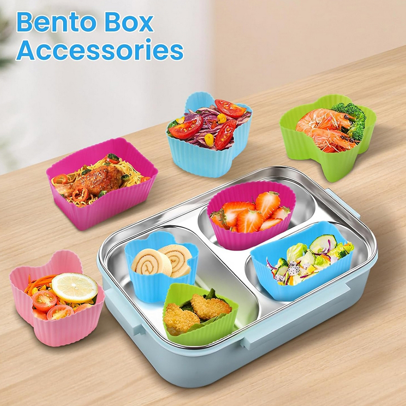 8PCS Silicone Lunch Box Divide - Silicone Baking Mat reseña y precio